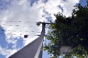 Koelner Seilbahn Gondel blieb haengen Koeln Linksrheinisch P198